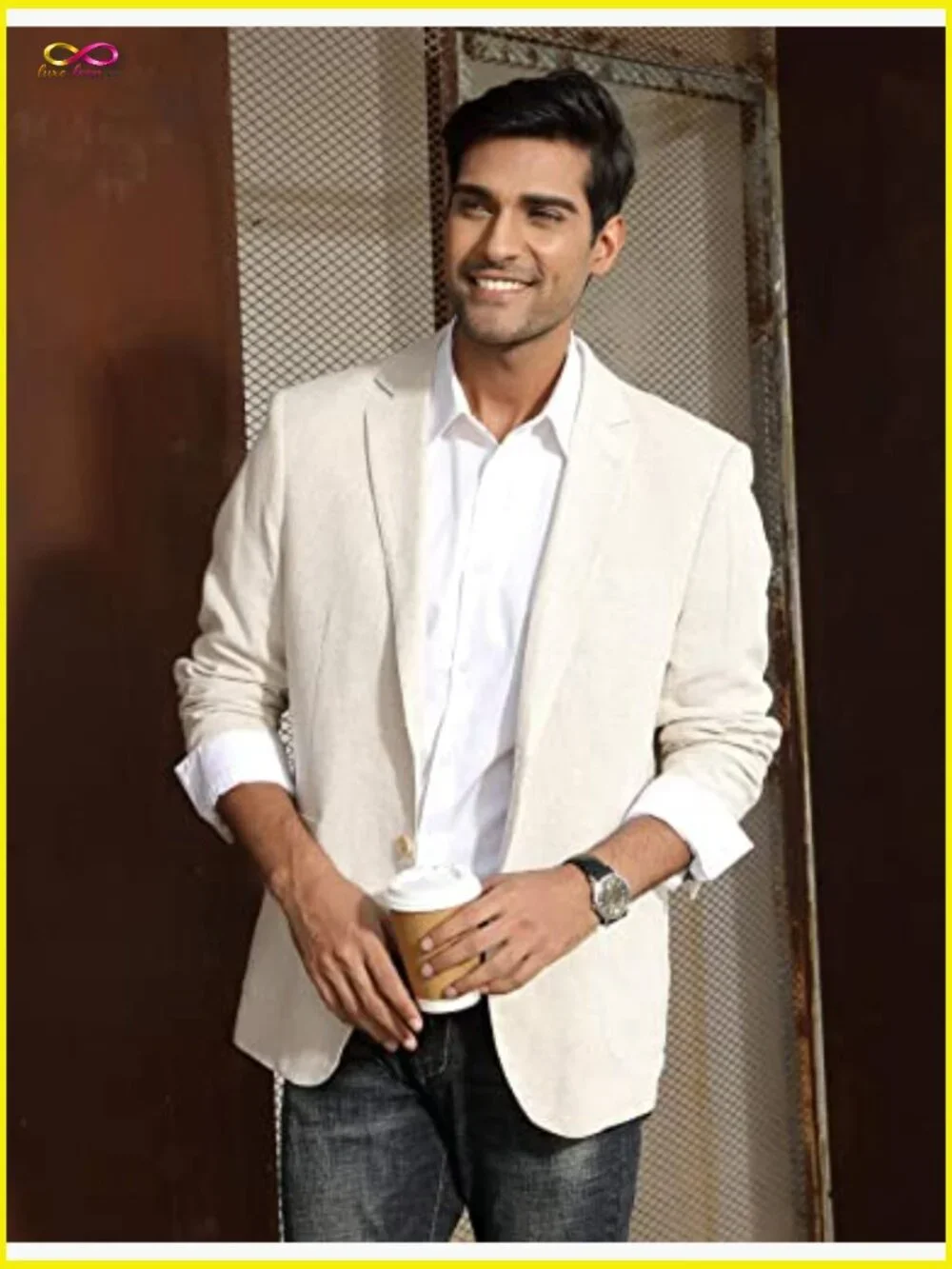 Slim Fit Lightweight Linen Blazer Tailored Sport Coat Classic Casual Elegant